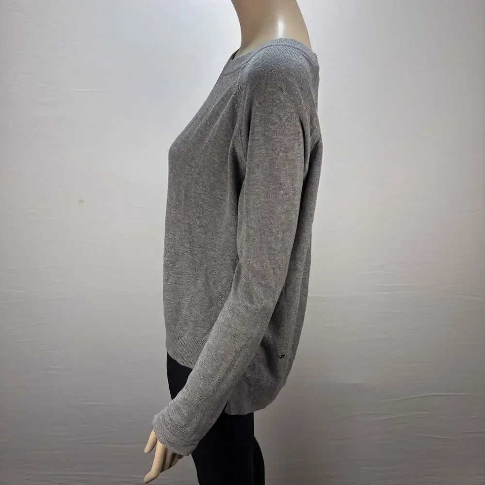 Lululemon Post Savasana Pullover Size 12 Heathered Medium Grey‎ Long Sleeve